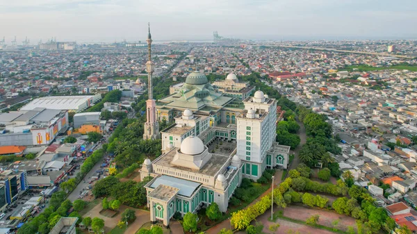 Vue Aérienne Mosquée Centrale Islamique Jakarta Jakarta Indonésie Octobre 2021 — Photo