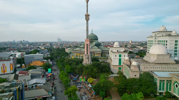 Vue Aérienne Mosquée Centrale Islamique Jakarta Jakarta Indonésie Octobre 2021 — Photo