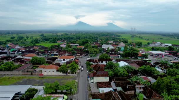 Pemandangan Udara Yang Indah Pagi Hari Klaten City Klaten Indonesia — Stok Video