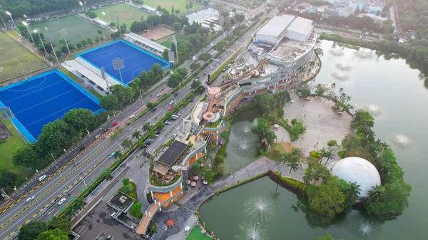 Widok Lotu Ptaka Senayan Park Mall Jakarta Godzinach Popołudniowych Dżakarta — Zdjęcie stockowe