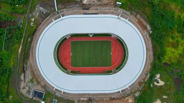 Vista Aérea Novo Estádio Futebol Para Upcomming Indonesia Team Estádio — Fotografia de Stock