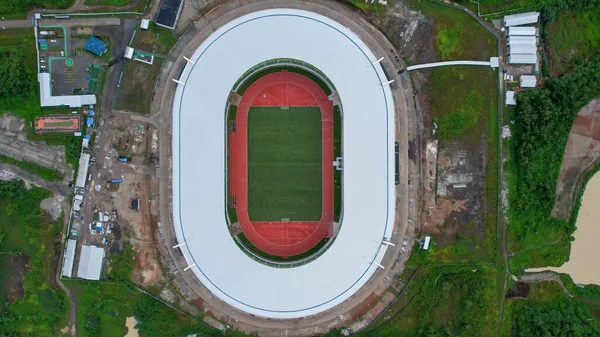 Vista Aérea Del Nuevo Estadio Fútbol Para Equipo Indonesia Estadio —  Fotos de Stock