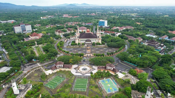 Vista Aérea Mezquita Bantani Serang Vista Superior Mezquita Banten Indonesia —  Fotos de Stock