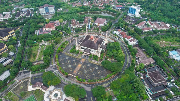 Vista Aérea Mesquita Bantani Serang Vista Superior Floresta Mesquita Banten — Fotografia de Stock