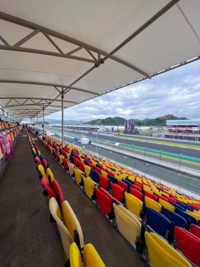 Mandalika devre sandalyesinin güzelliğinin fotoğrafı. Lombok, Endonezya, 22 Mart 2022