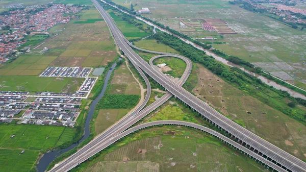Aerial View New Road Construction Site Bekasi Bekasi Indonesia May — Zdjęcie stockowe
