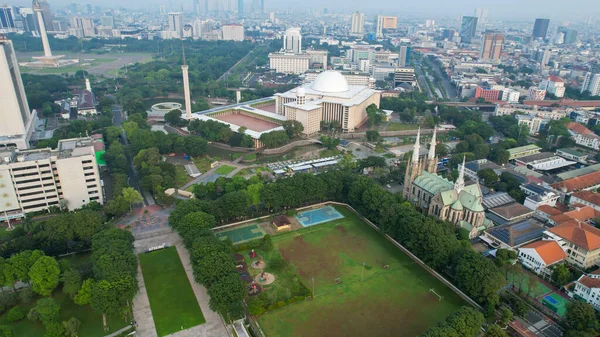 Aerial View West Irian Liberation Monument Jakarta Jakarta Indonesia May — Stock Photo, Image