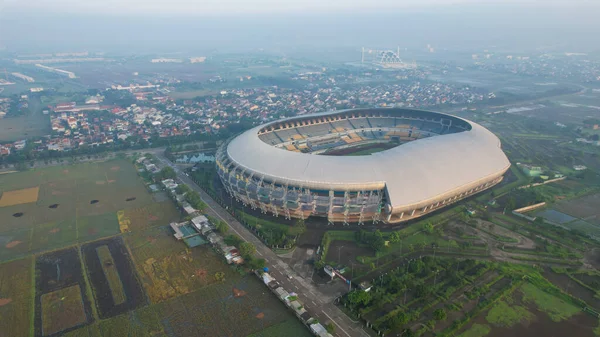 Aerial View Beautiful Scenery Gelora Bandung Lautan Api Gbla Football — стокове фото