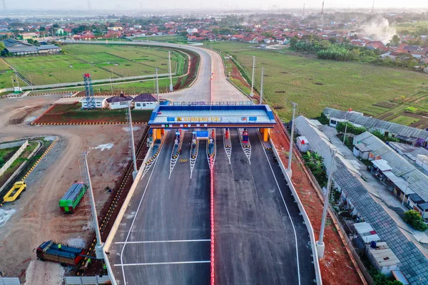 Vista Aérea Novo Estaleiro Construção Estradas Tambun Bekasi Indonésia Junho — Fotografia de Stock