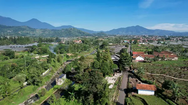 Luftaufnahme Des Taman Bunga Nusantara Oder Flower Garden Nusantara Einem — Stockfoto