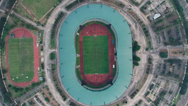 Aerial View Beautiful Scenery Pakansari Stadium Bogor Cityscape Background Bogor — Stockfoto