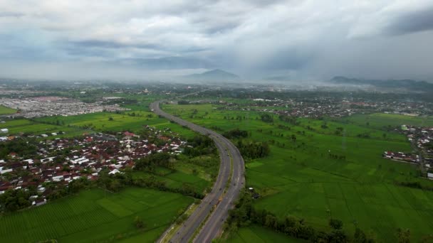 Aerial View Extraordinary Beautiful Mataram City Lombok Indonesia July 2022 — Stok Video