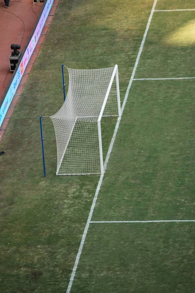 Soccer Goalposts Sports Jakarta International Stadium Sunny Day Jakarta Indonesia — Fotografia de Stock