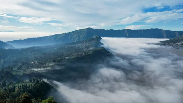 Αεροφωτογραφία Του Όρους Bromo Είναι Ένα Ενεργό Ηφαίστειο Και Μέρος — Φωτογραφία Αρχείου