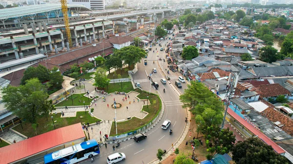 Aerial View Tebet Train Station Building Jakarta Indonesia September 2022 — Stock Photo, Image