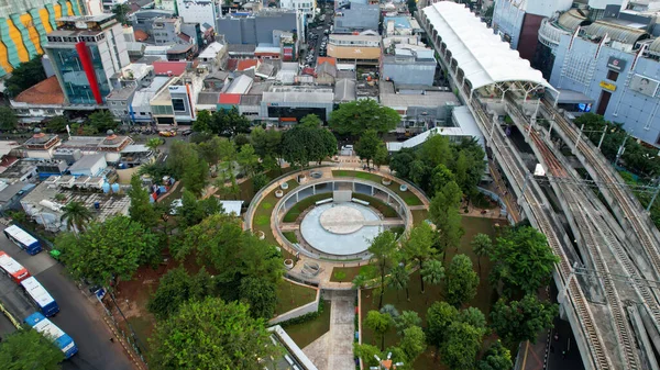 Vista Aérea Martha Christina Tiahahu Literacy Park Dos Melhores Parques — Fotografia de Stock