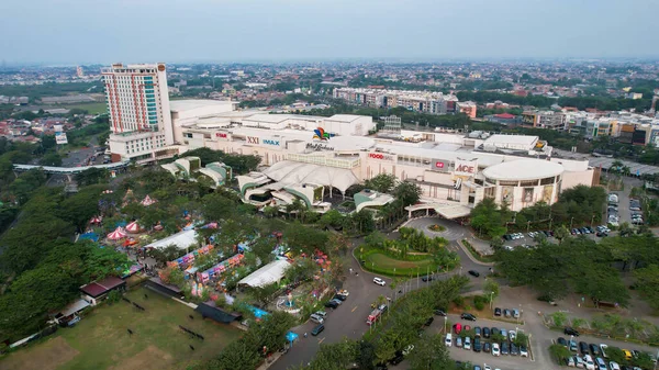 Vista Aérea Del Entorno Residencial Summarecon Bekasi Atardecer Una Las — Foto de Stock