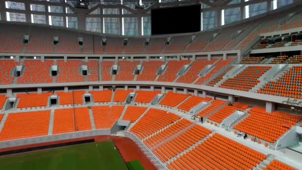 Costruzione Nuovo Stadio Tribuno Migliorare Squadra Indonesiana Jakarta International Stadium — Video Stock