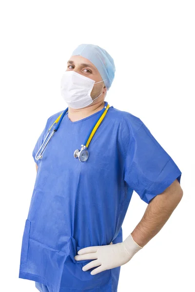 Beyaz doktor gülerek