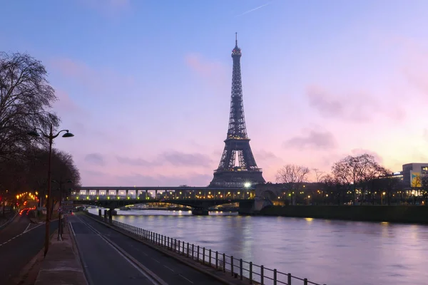Paryż Francja Grudnia Rok 2021 Słynny Zabytek Widok Metalowy Most — Zdjęcie stockowe
