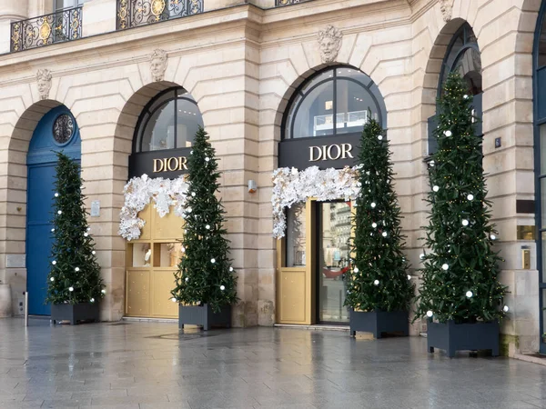 Paris France December 2021 Famous Brand Prestigious Dressmaker Luxurious Christian — ストック写真