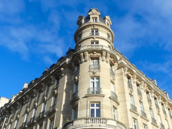 Paris France January 2022 19Th Century Haussmannian Residential Building Typical — Stock Photo, Image