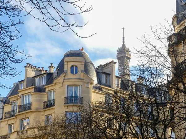 Paris France January 2022 Typical Parisian Residential Building City Center — стоковое фото