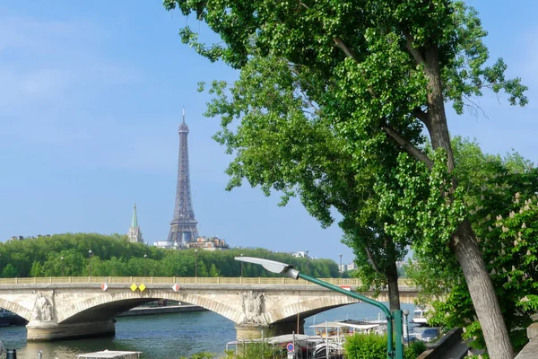 Paris Frankreich April 2022 Blick Auf Die Historische Brücke Pont — Stockfoto