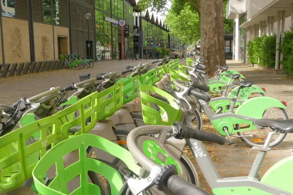 Paris France May 2022 Velib Rental Station Row Electric Assisted — Stock Photo, Image