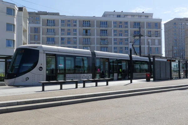 Havre Francia Junio 2022 Estación Tranvía Transporte Público Ecológico Ciudad — Foto de Stock