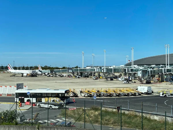 Roissy France July 2022 Airplanes Tarmac Largest Airport Country Airport — Stock Photo, Image