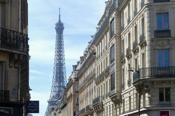 Paris France July 2022 Haussmann Style Buildings Perspective Historical Monument — Fotografia de Stock