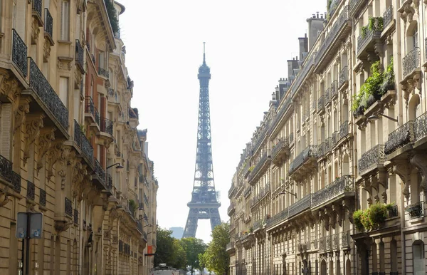 Paris France July 2022 Haussmann Style Buildings Perspective Historical Monument — Fotografia de Stock