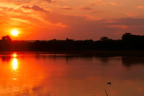 Beautiful Sunrise Sunset Horizon Front Water — Stockfoto