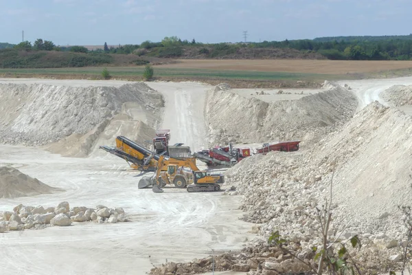 Buthiers França Agosto 2022 Sítio Roncevaux Areia Pedreira Mineral Com — Fotografia de Stock