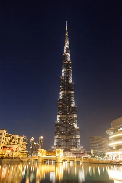 Burj Khalifa di notte — Foto Stock