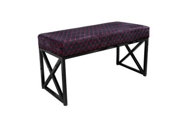 Koyu renkli, açık kırmızı bal peteği kaplı koltuklar. Beyaz arkaplanda izole