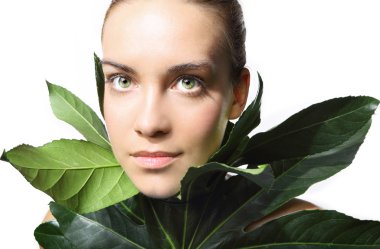 Güzel doğal kadın.