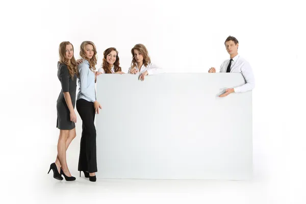 Employees corporations with white is not printed array — Stock Photo, Image