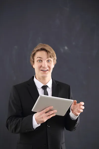 Young man with digital tablet — Stock Photo, Image