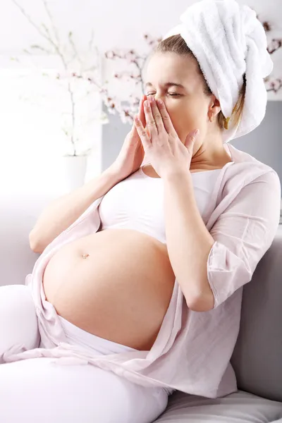 Tired in pregnancy — Stock Photo, Image