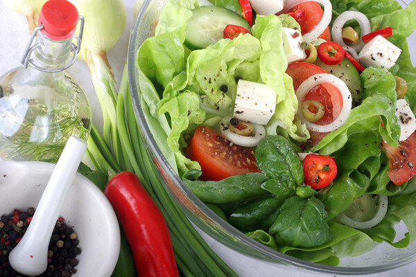 Colorful vegetable salad.