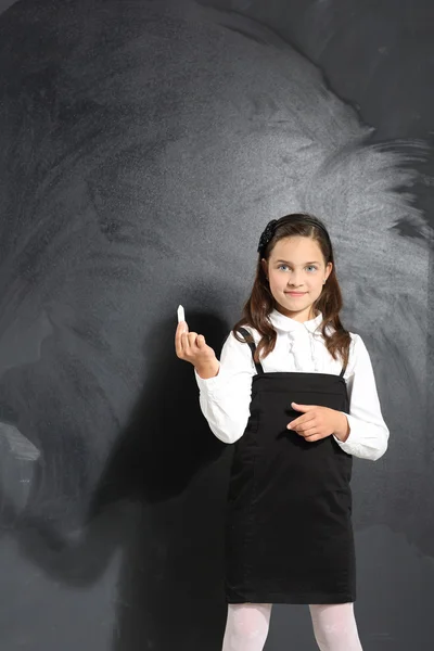 Girl at the school board — Stock Photo, Image