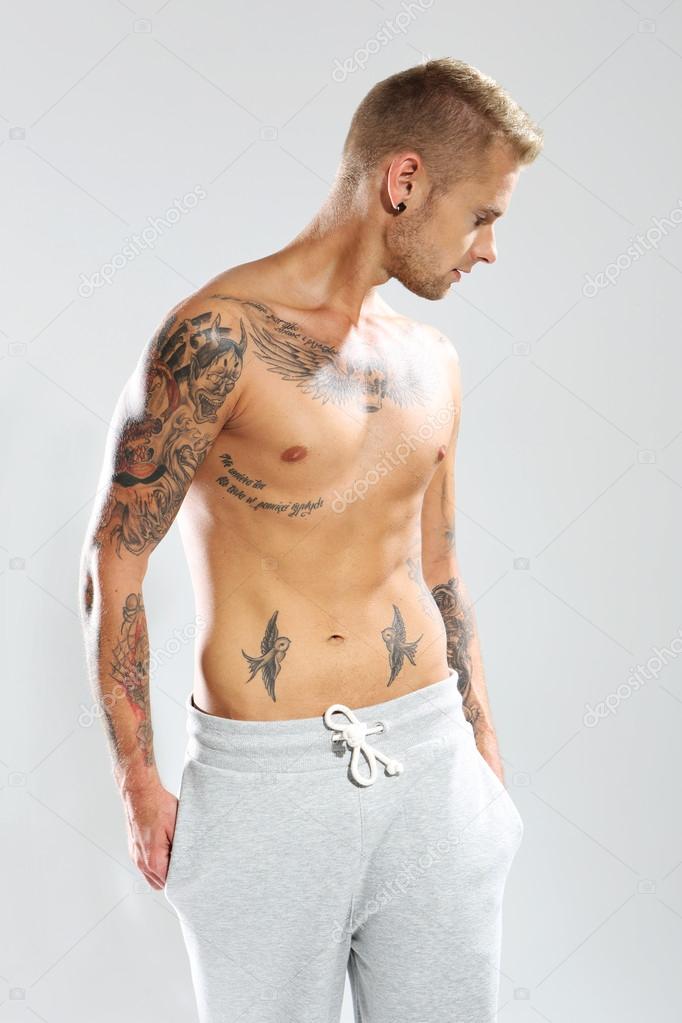 Men tattoo sexy Hot Guys