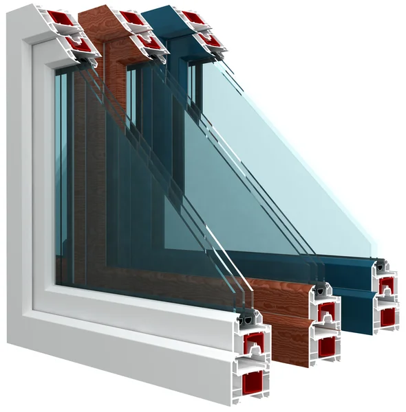 带有颜色层压塑料窗口 — 图库照片