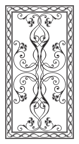 Pattern for a rectangular table tops