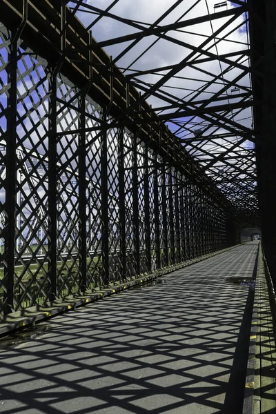 A ponte histórica sobre o rio Vístula em Tczew — Fotografia de Stock