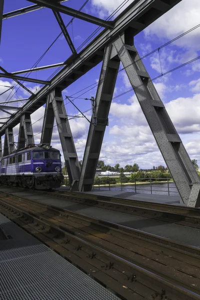 Çelik makas demiryolu Köprüsü — Stok fotoğraf