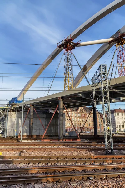 Bouw van een brug — Stockfoto