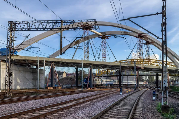 Byggandet av en bro — Stockfoto